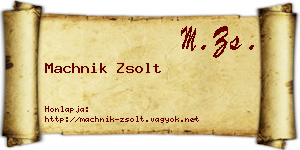 Machnik Zsolt névjegykártya